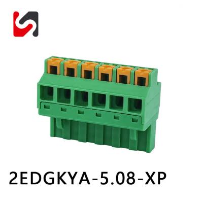 China 300V Terminal Block Wire Connector Pluggable 2P-24P Poles 5.08mm Pitch for sale