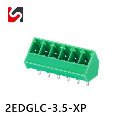 China 2EDGLC-3.5 300V Pcb Board Screw Terminals Male Female Wire Terminal Block for sale