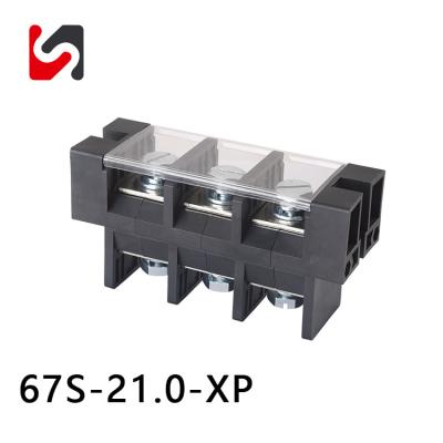 China 600V 170A 27.0mm Pitch Double Row Panel Mount Barrier Terminal Block for sale