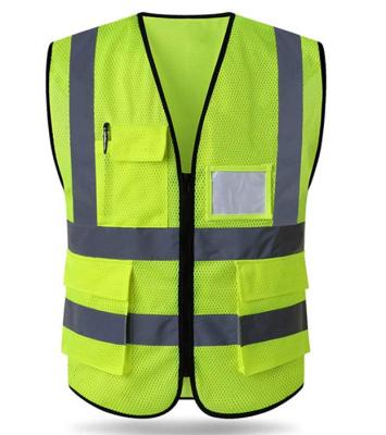 China High Visibility Hi Vis Work Safety Reflective Clothing Safety Vest Waistcoat Jacket High Reflective Reflective Personal Construction Tape for sale