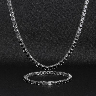 China Wholesale 5mm Brass KRKC Zircon 5A CZ Crystal Diamond Tennis Chain Necklace Hip Hop CLASSIC Jewelry for sale