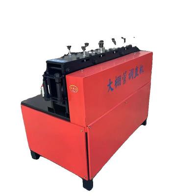 China Hotels 25 / 32 / 48 mm steel pipe wire straightening machine scaffold used iron round pipe straightener and deburing machine for sale