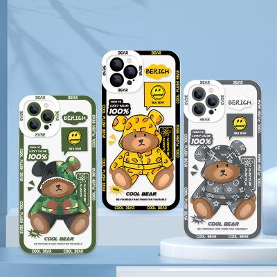 China Waterproof Cell Phone Filter Mounts Mobile Phone Accessories Foriphone Support Tpu Personality Bear for sale