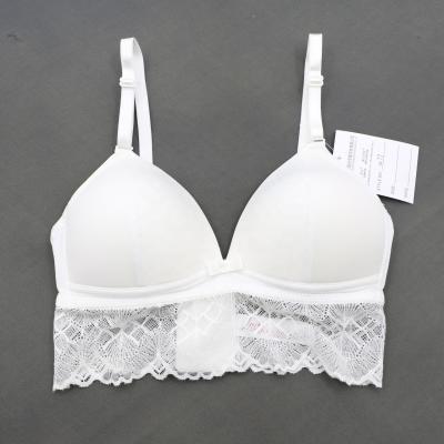 China New Arrival Solid Color QUICK DRY Lace Hollow Out Women Underwear Wireless Bra for sale