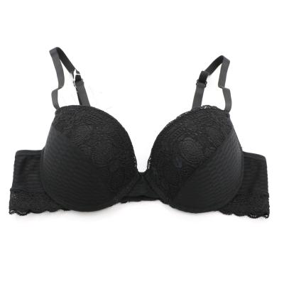 China Binfen Breathable Customized Lace Hollow Soft Lift Up Solid Color Women Underwear Bra for sale