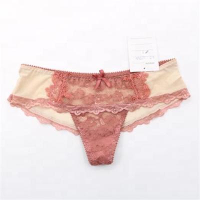 China Antibacterial High Quality Hollow Out Seamless Thongs Panties for sale