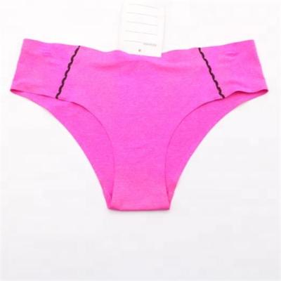 China Antibacterial fuchsia nylon lace sexy elegant seamless panties for sale