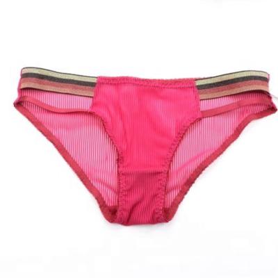 China Antibacterial Red Transparent Mesh Lingerie Sexy Elegant Seamless Panties for sale