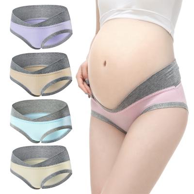 China 2002 Big Belly Cotton Antibacterial Pregnant Waist Low Panties Maternity Briefs Underwear Lingerie Briefs For Pregnancy Women for sale