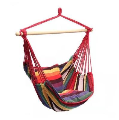 China Wholesale Lightweight Cotton Bedroom Swing Hammock Hanging Chair For Bedroom With Wood for sale