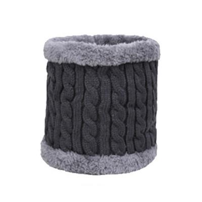 China breathable & Warmer Waterproof Windproof Double-Layer Neck Soft Winter Fleece Striped Thick Knit Circle Scarf for sale