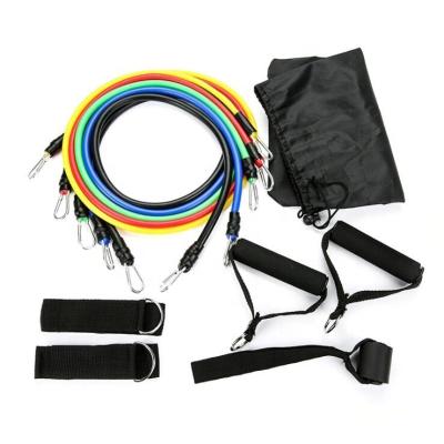 China 11 Pieces Combination Fitness Accessories Sports Multifunctional Home Workout Exercise Stretch Rope Combination for sale