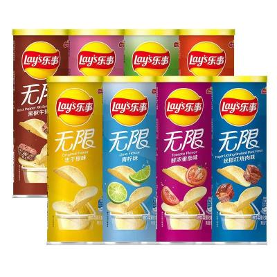 China 104g Normal Spreads Canned Potato Chips Exotic Snacks Wholesale for sale