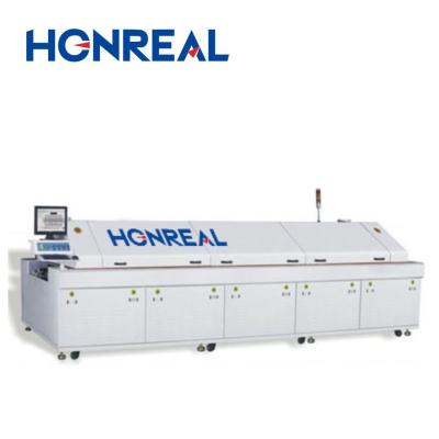 China Double sided pcb eurocircuits smd reflow oven hot air convection zone hotflow reflow oven for sale