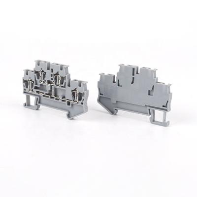 China 4 Double-layers Self-locking Neutral Terminal Connectors Power KEERTE Terminal Block OEM Service STTB for sale