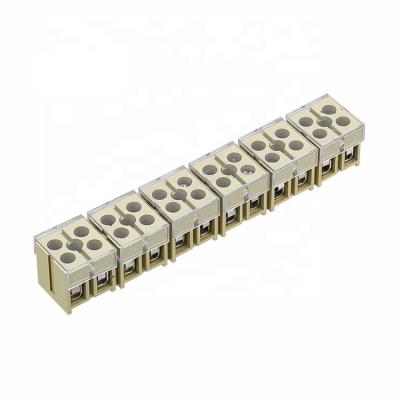 China KEERTE Power Double Row Strip JF6-2.5/12 Fixed Terminal Block Strips Wire Connetcors Block Screw Terminal Block Connections 660V 2.5mm for sale