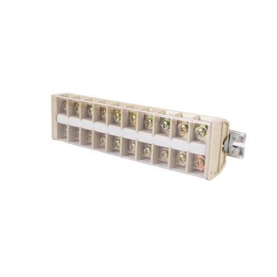 China KEERTE 660V 12P 20P 30P Dual Row Strip JH9-1510 10-Way Terminal Block Connector Din Rail Copper Terminal Blocks for sale