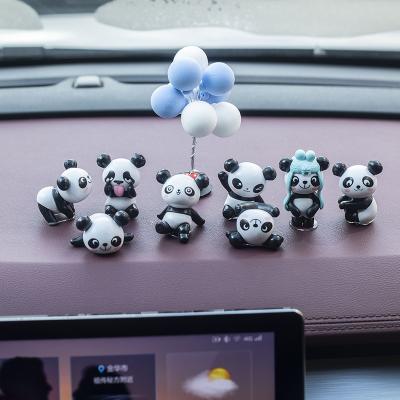 China Creative Cute Lovely Car Little Panda Central Control Ornaments Car Decorations for sale