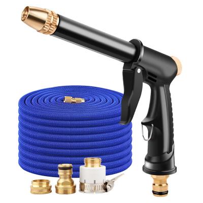 China High Pressure Telescopic Water Pipe Hose Household Water Gun Car Wash+care Car Wash Rinse Foam Set Water Gun Sprinkler Tool of garden for sale