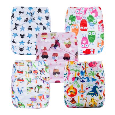 China Cheap Cloth Printed Reusable Baby Diapers Bulk Diapers for sale