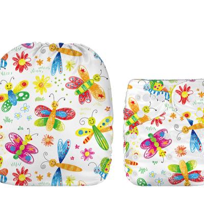 China Printed 2021 Wholesale Cloth Baby Reusable Soft Waterproof Diapers for sale