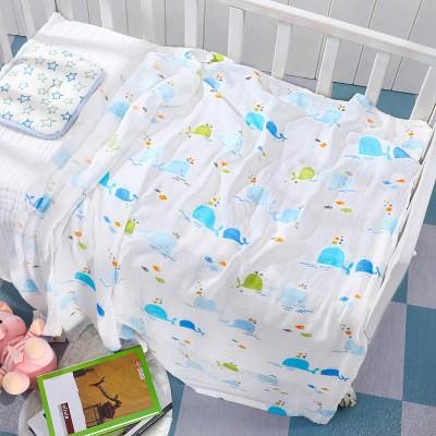 China PORTABLE Bamboo Cotton Baby Muslin Wrap Blanket Baby Receiving Blanket for sale