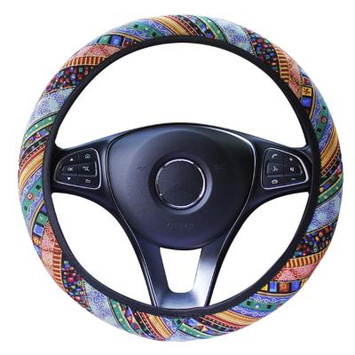 China Color Bohemian Universal National Car Wind Gypsy Car QCI068 Auto Hubcap Steering Wheel Socket for sale