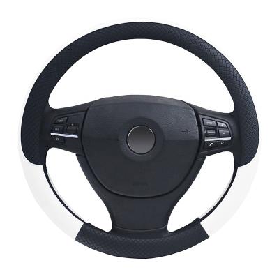 China QCI198 3D Sports Fashion Leather Car Wheel Cover Auto Steering Wheel Sleeve Car Handle Steering Cover for sale