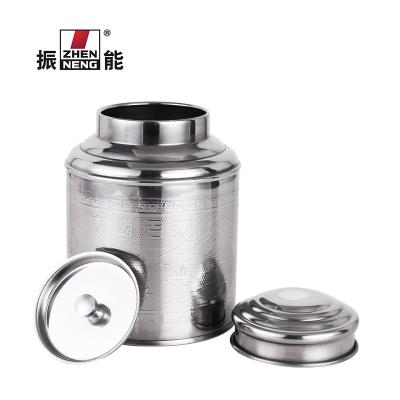 China Stocked 150g Stainless Steel Tea Tins Cart Wholesale Round Customized Logo Luxury Tinplate Metal Black Tea Tin Container For Package for sale