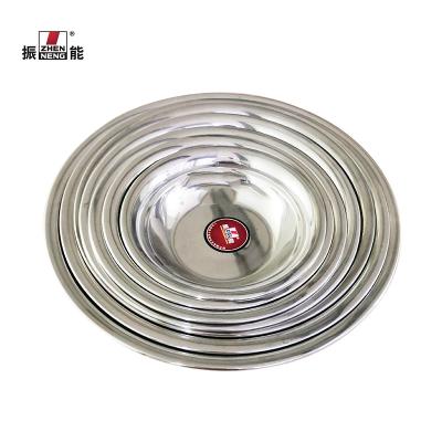 China Universal Seasoning Vegetable Tray High Quality 18cm Sustainable Round Stainless Steel Vegetable Tray for sale