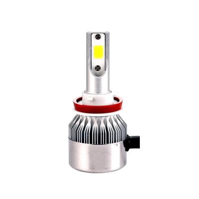 China new led h7 headlight 72W c6 led bulb car and motorcycle led headlight universal for sale