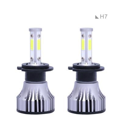 China super bright 9006 led headlight system X15 h4 H7 h11 h3 9005 universal light car light bulb 6000K cheap factory 4 sides led headlight universal for sale