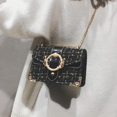 China Lady 2021 Day Clutch Gold Clasp Chains Purse Bag Women Large Stand Women's Totes Pouch Bag Leather Shoulder Bags For Handbag Armpits for sale