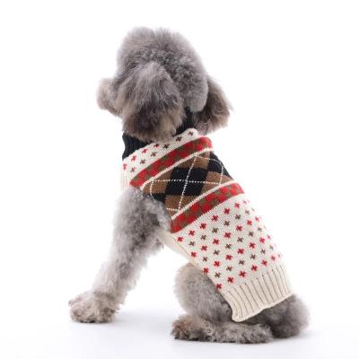 China Snowflake Winter Spring Dog Jumper Christmas Cat Dog Sweater Sustainable Pet Clothes for sale