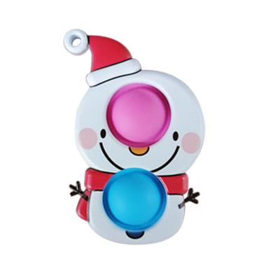 China Stress Reliever Christmas Busy Person Toy Bubble Buster Toy Sensory Silicone Push Pop Toy Stress Reliever Sensory for sale