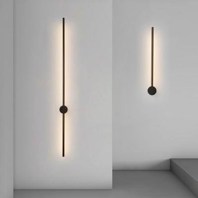 China RGB Wall Lamps Bedroom Decoration Long Simple Modern Wall Light Indoor Lighting Graphite Wall Lamp for sale