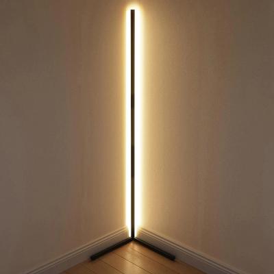 China Modern Customized Single Liner Led Floor Lamps Standing Linear Colors RGB Led Smart Corner Floor Lamp for sale