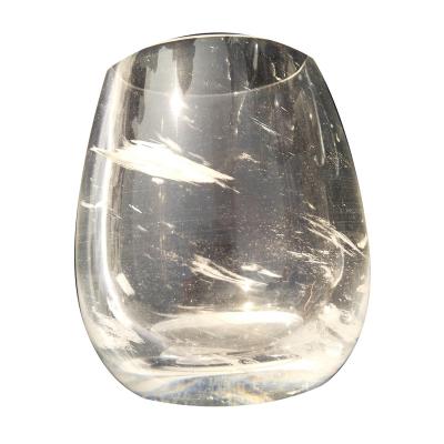 China Europe Wholesale Hand Carved High Quality Clear Quartz Crystal Cup for sale