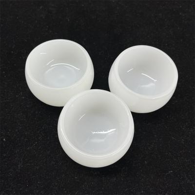 China Europe Jade Bowl For Decoration White Polished Jade Round Bowl Crystal Bowl White for sale