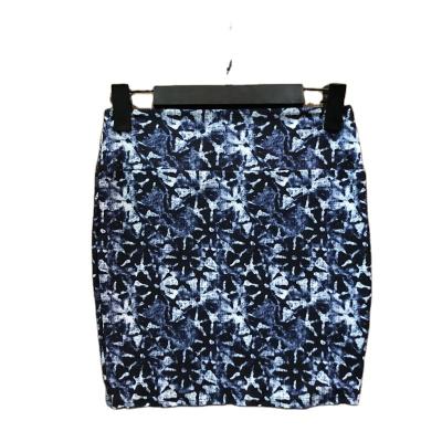 China Classic high quality anti-static tie-dye printing design women's high waist short skirt summer super soft dress for sale