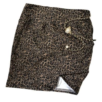 China Anti-static high quality super soft ripe leopard print super soft ladies fashion high waist spring and mini summer skirt for sale