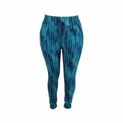 China Antibacterial Made In China Size Magic Magic Green Striped High Stretch Jogging Leggings for sale