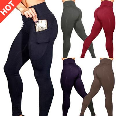 China New Wholesale Hot Breathable Gym Yoga Pants Legging Leggings Plus Size Women Fitness Women Clothing With Pockets for sale