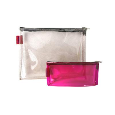 China Luxury Customized Logo Plastic Simple Makeup Brushes Packaging Bags Travel Portable Waterproof Toiletry Clear Cosmetic Bag With Order for sale