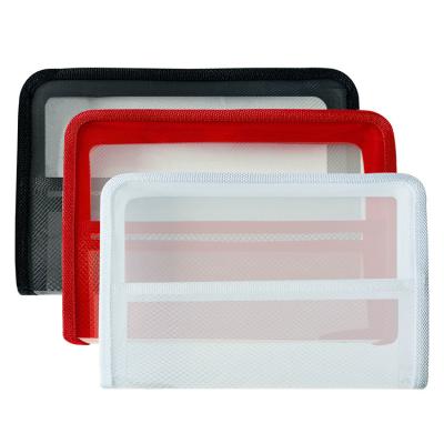 China Durable Simple Style PP B4 A4 Water Proof Document Storage Box Size Folder Filing Product Portable Plastic Zipper Case for sale