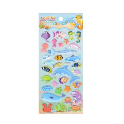 China Wholesale Custom Kids Self Adhesive Printing Puffy PU 3D Sticker for sale