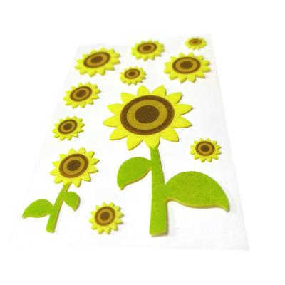 China Customized Promotional Self Adhesive 3D Felt Stickers Fabric Wall Sticker Fabric Stickers Print For Kids Gifts Roon Decoration Favors for sale