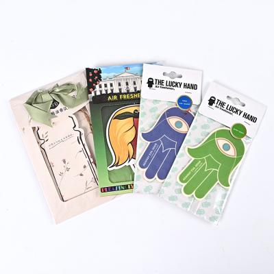 China Custom Custom Logo Promotional Car Shaped Air Freshener Paper Car for sale