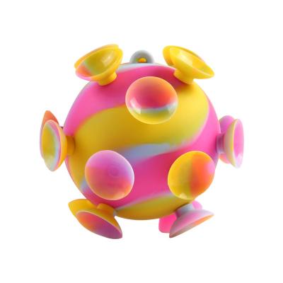 China 2022 New 3D Decompression Magic Sucker Ball Hot Sale Girl Toy Accessories Decompression 3D Sucker Ball Toy Silicone Decompression Sucker Magic Sucker Toy for sale