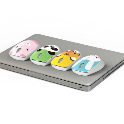 China FVT100 Lightweight Wireless Mouse Animal Cartoon Tiger Panda Mouse Business Gift Cute Led Laptop Computer Mouse for sale